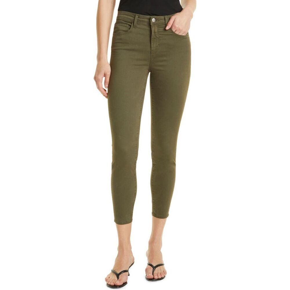 ✨Margot Crop Skinny Sz 26 Green Pants L'AGENCE✨